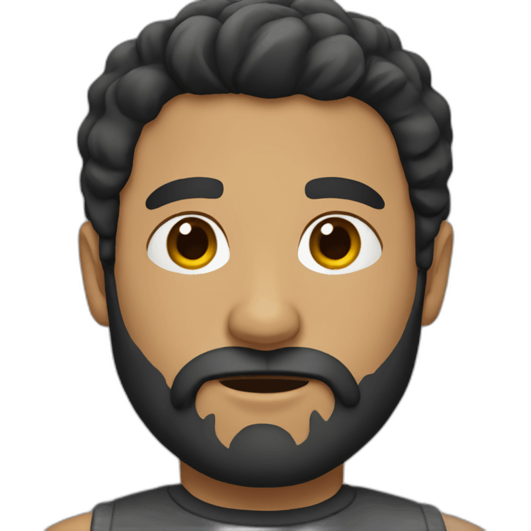 Guy with beard and dark hair emoji