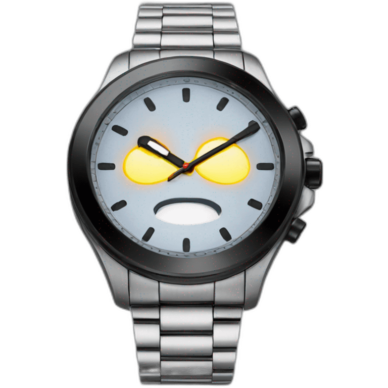 watch with laser emoji