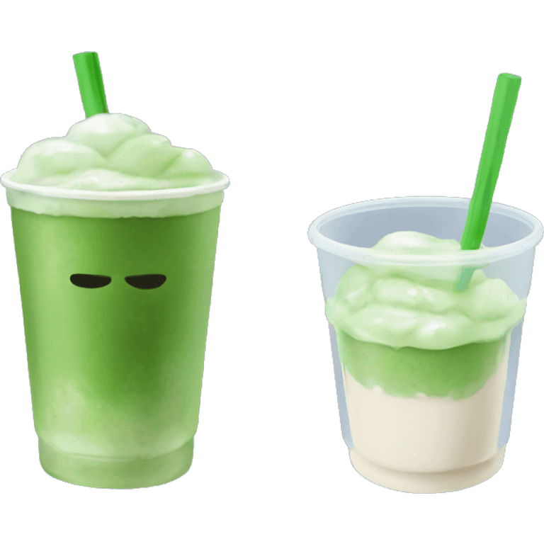 iced matcha in a plastic cup emoji