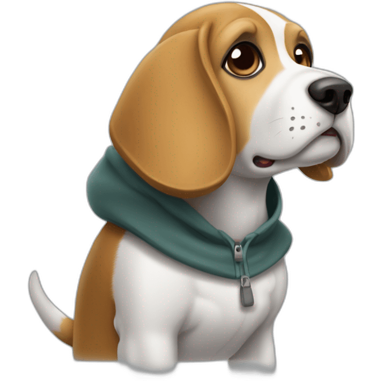 Beagle avec une cagoule  emoji