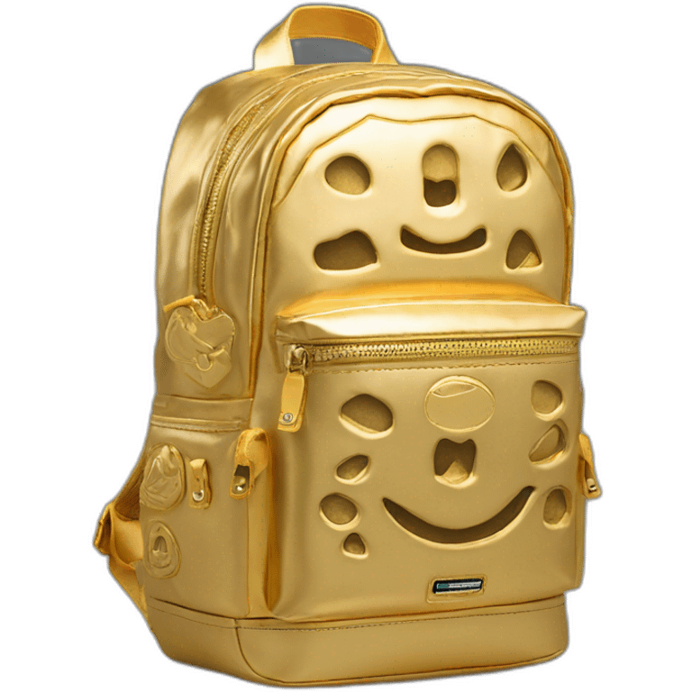 sprayground-golden-backpack emoji