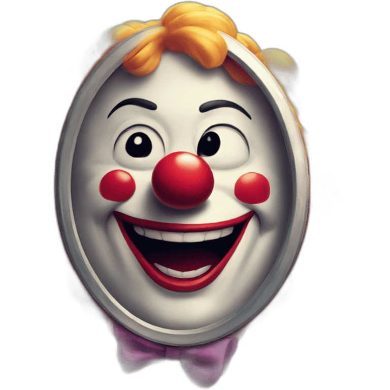 Clown from movie it smiling to it’s mirror  emoji