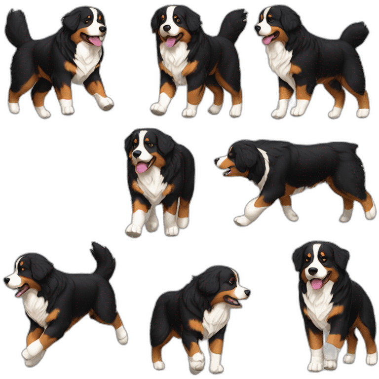 bernese mountain dog agility slalom emoji