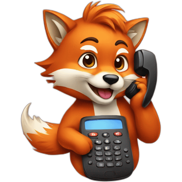 firefox speaking with a phone emoji