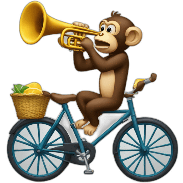 monkey bicycle trumpet emoji