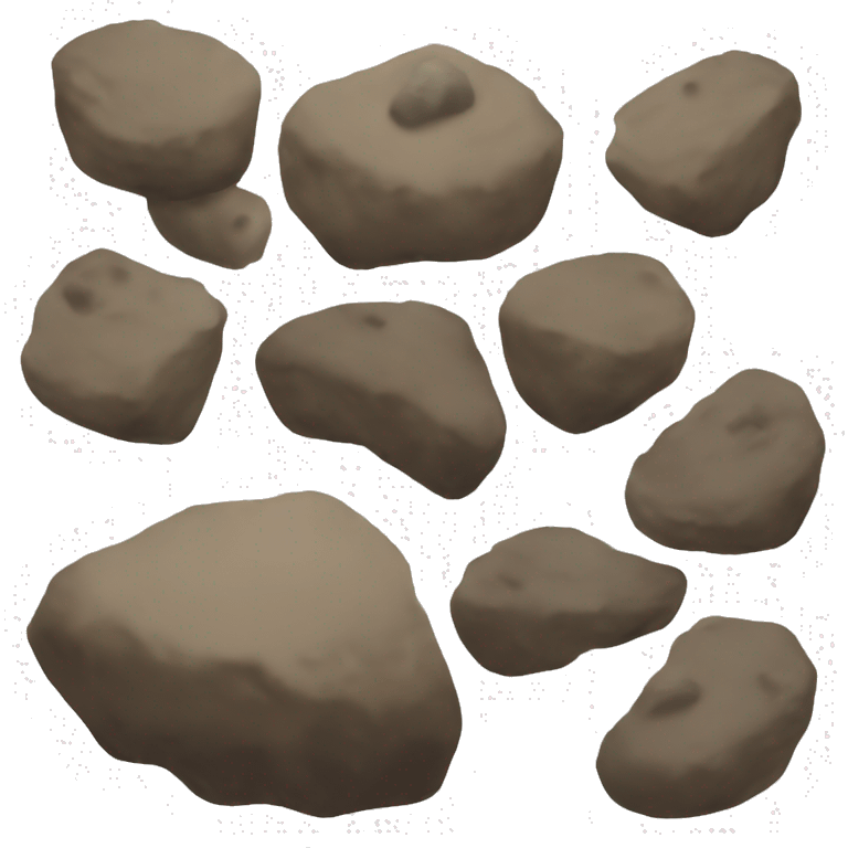 Poop rock emoji