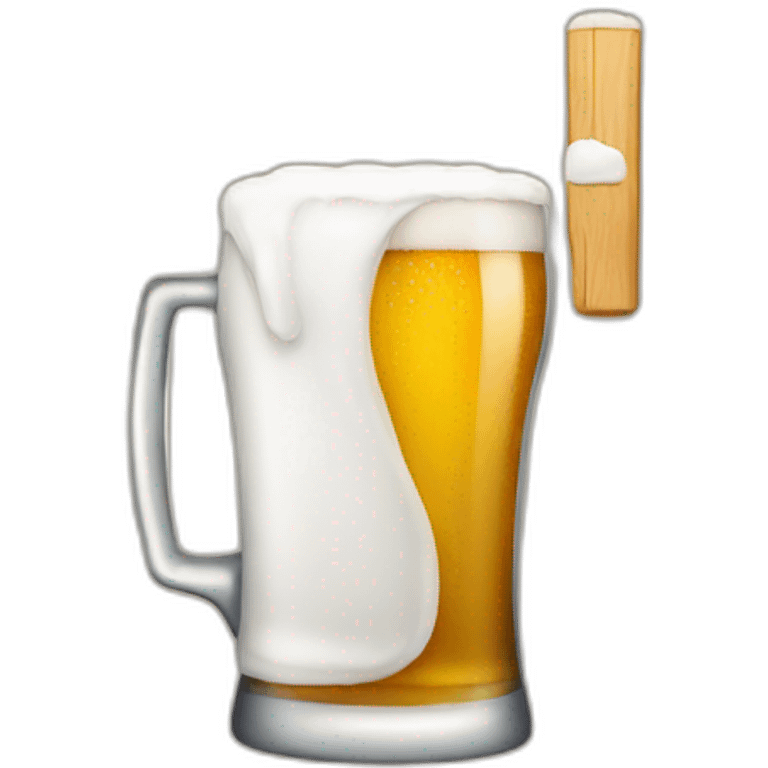 Operating on a beer emoji