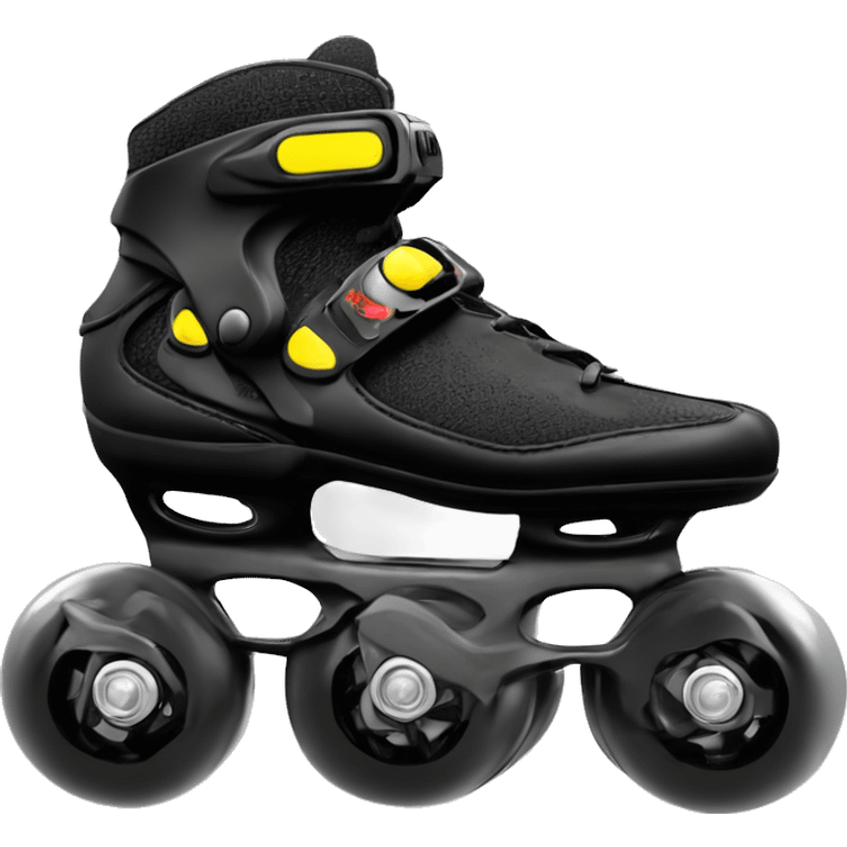 a black rollerblade inline skate, the model called "TWISTER XT" emoji