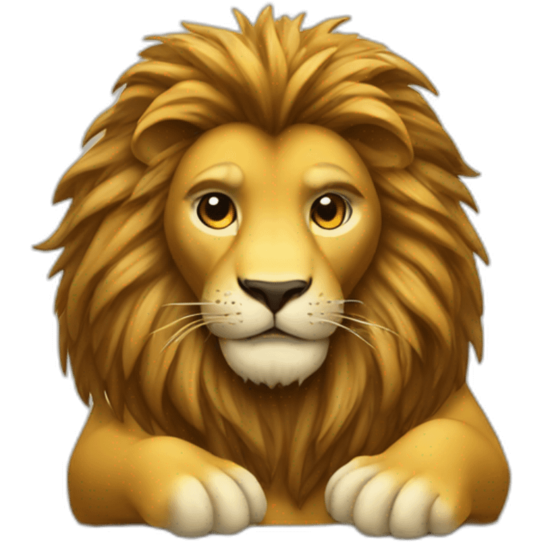 lion writing code emoji