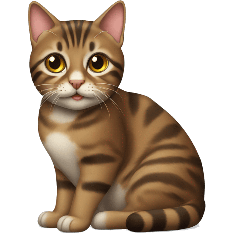 Brown Tabby cat Christmas  emoji