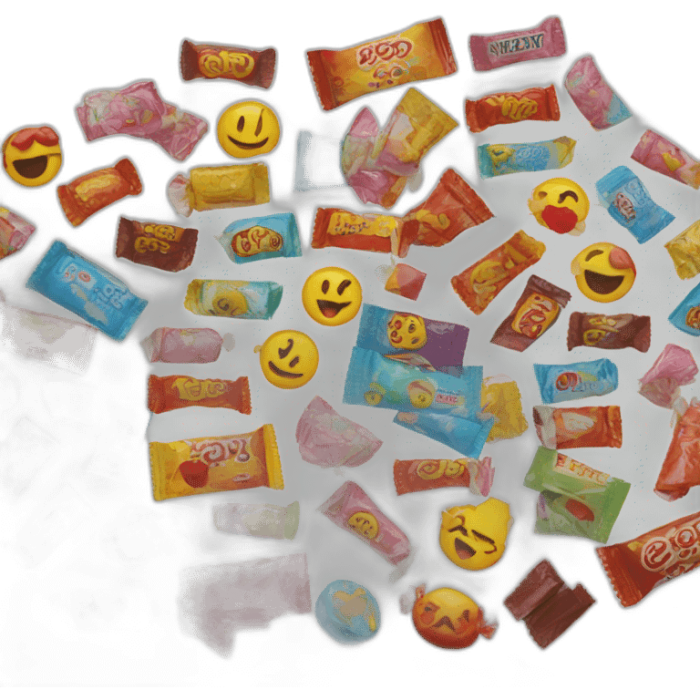 Collection of candy wrappers emoji