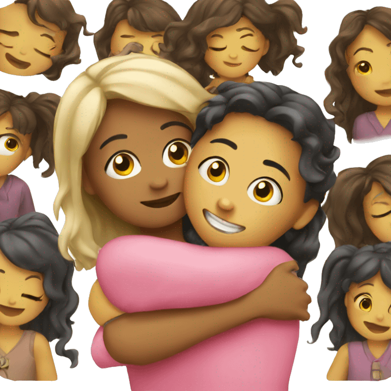 girls hugging emoji