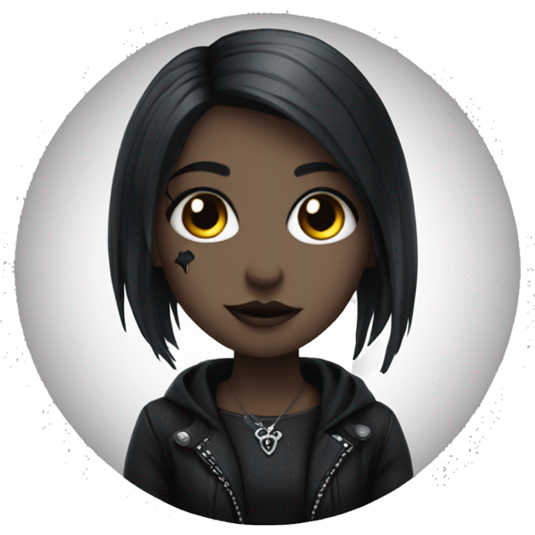 cute goth girl  emoji