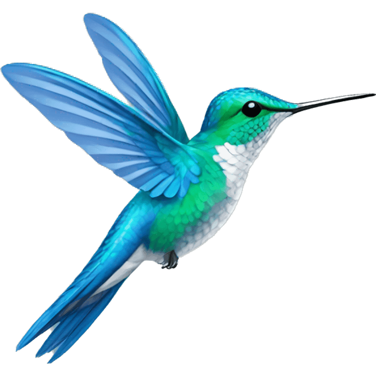 hummingbird Bird BLUE emoji