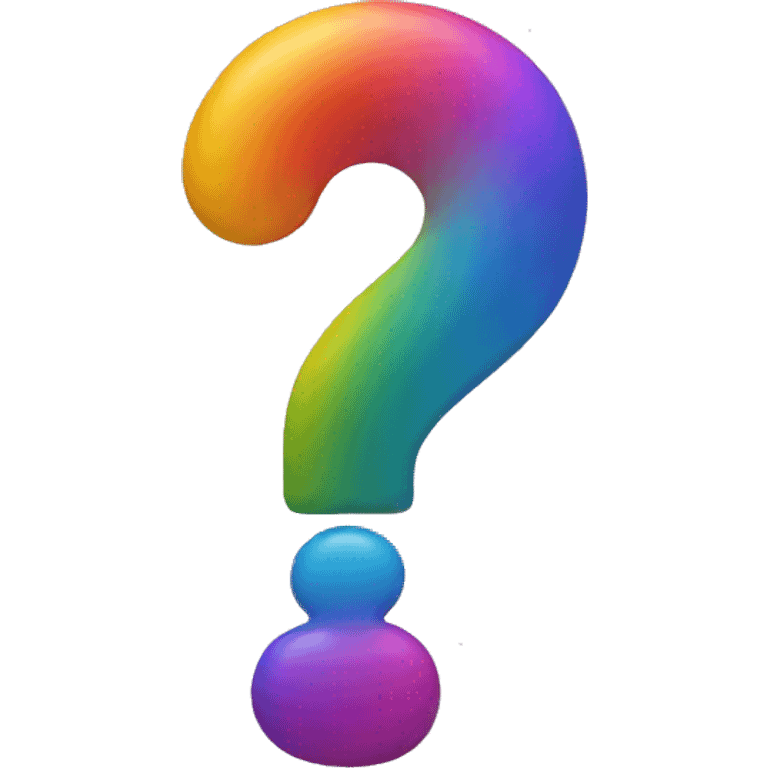 Rainbow-colored Question mark emoji