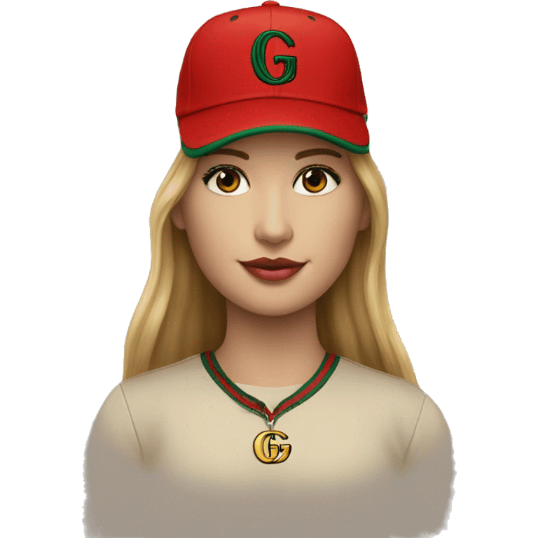 1 Gars avec une casquette gucci sur le côté emoji