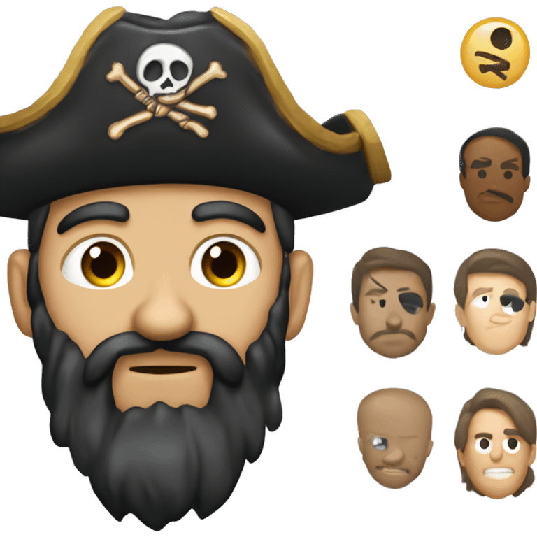 Demoño con parche e el ojo de pirata emoji