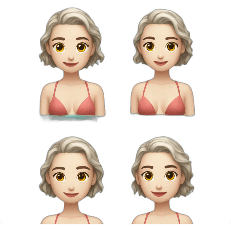 Emilia Clarke swim emoji