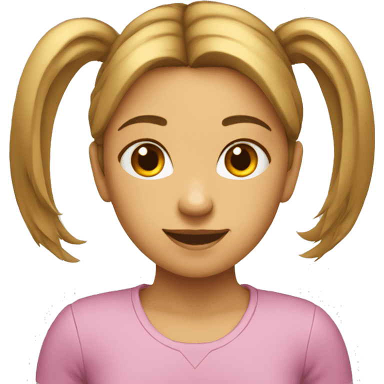 a girl with 2 hairs emoji