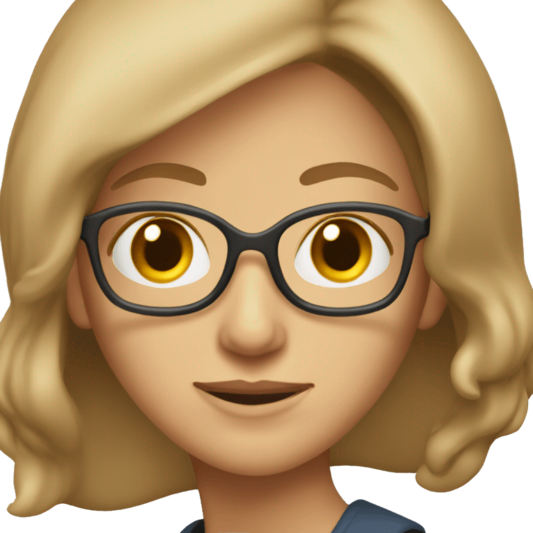 female middle age librarian with should length light brown hair emoji