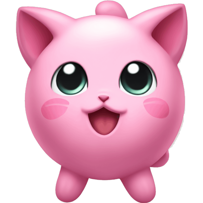 Jigglypuff expressing love emoji