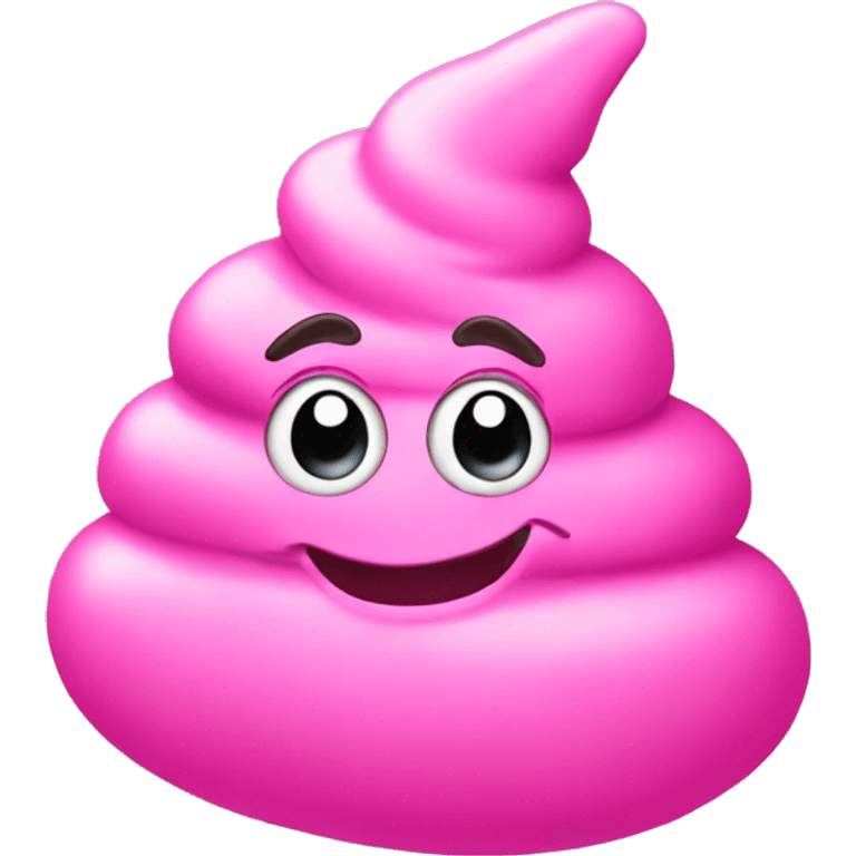 Pink poop emoji