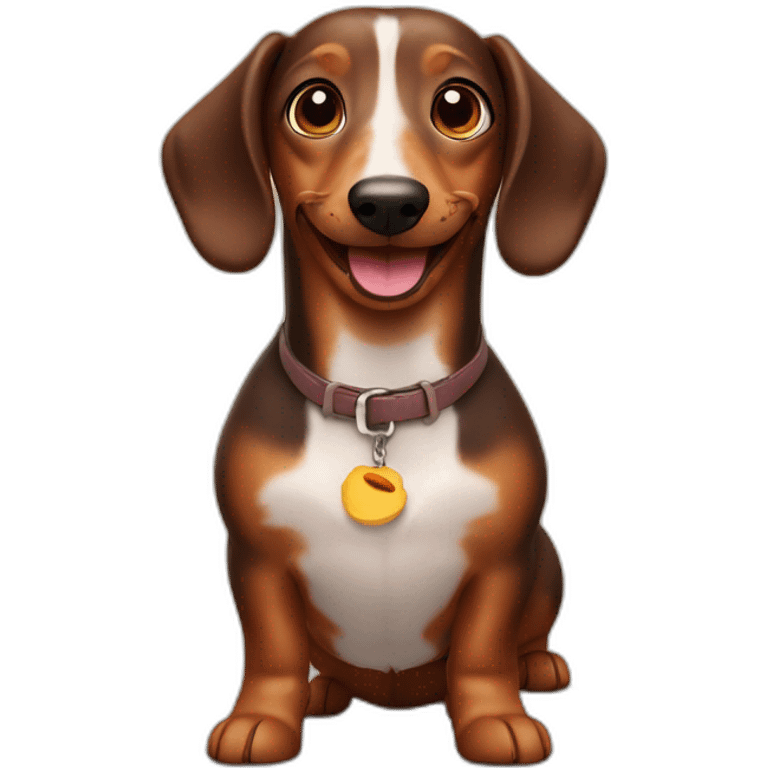 Sausage Dog with smile emoji