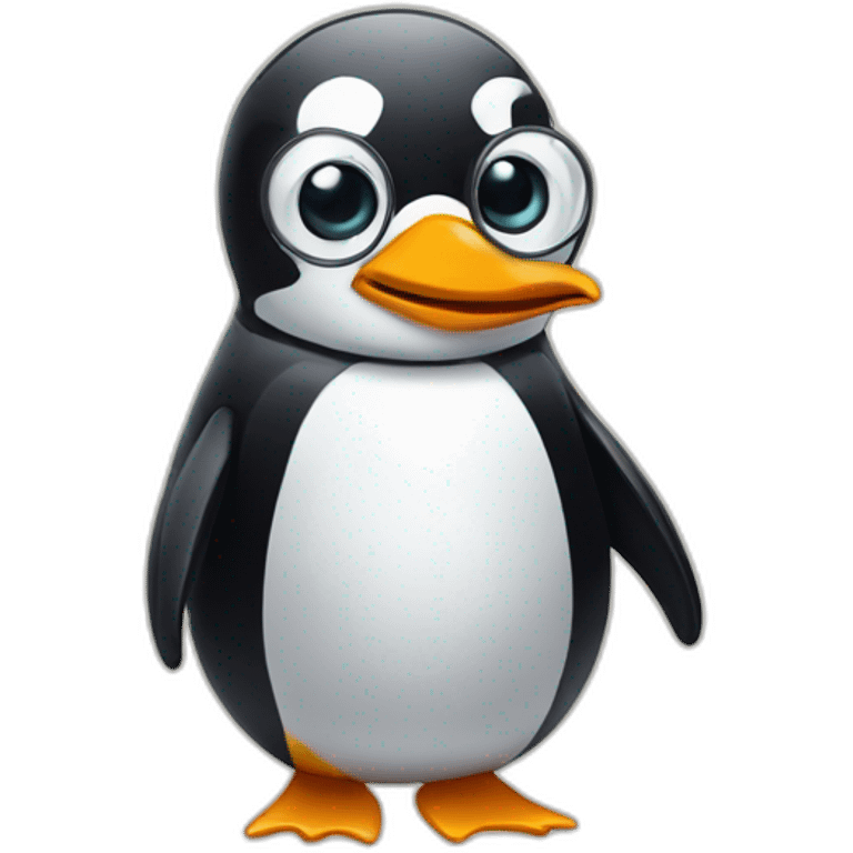 Penguin with a monocle emoji