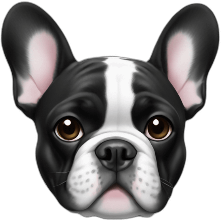 French-bulldog-Black and white emoji