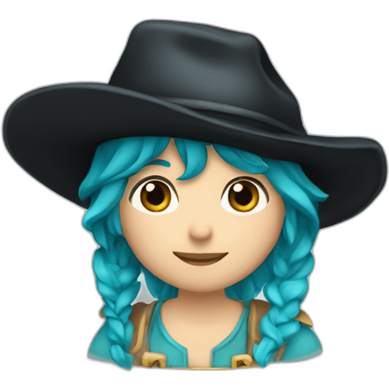 girly-blue-black-haired-german-male-bard-wearing-turqoise-bards-hat emoji