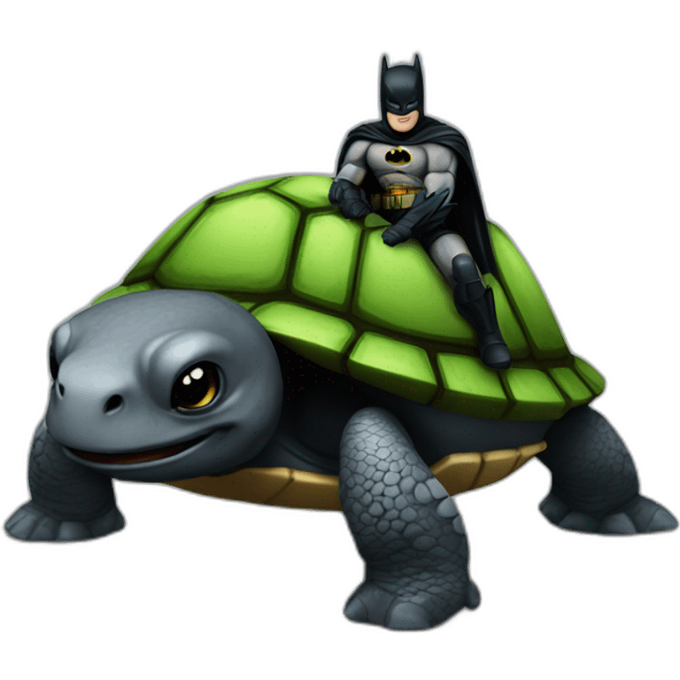 Batman sur une tortue emoji