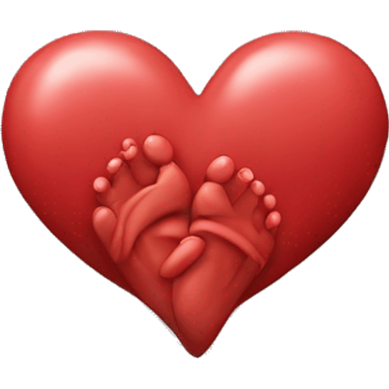 Heart made with feet emoji