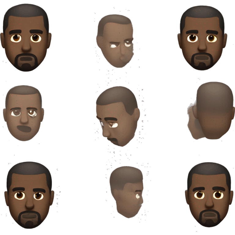 Kanye without his hat  emoji