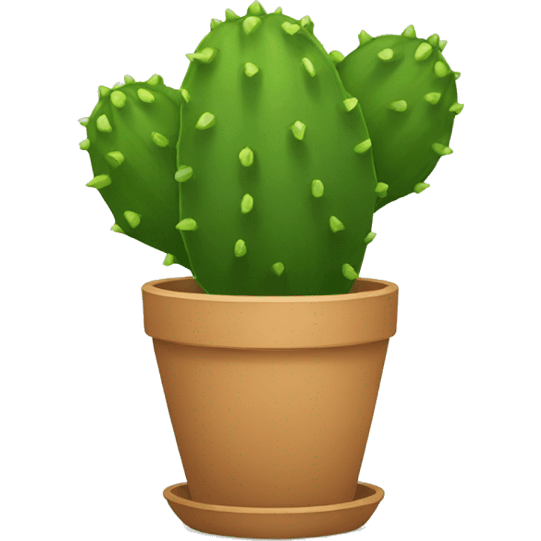 round Nopal without pot emoji