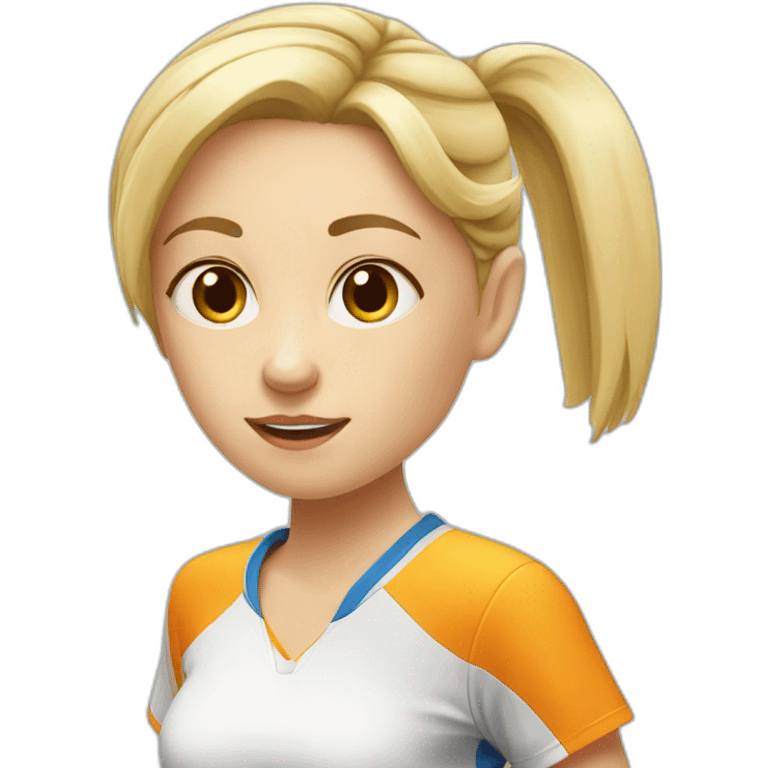 blondy-girl-table-tennis-player emoji