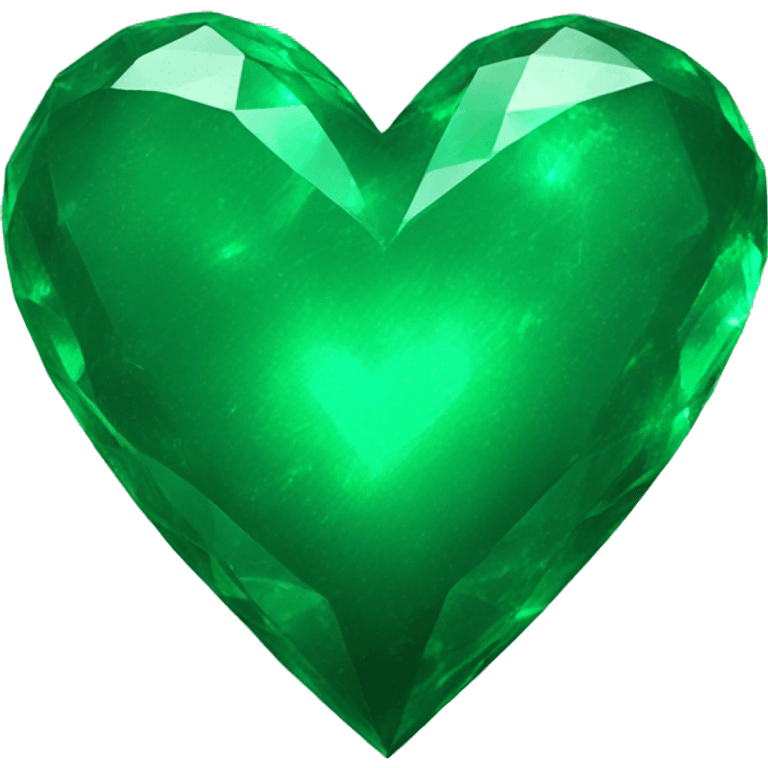 Emerald green heart emoji