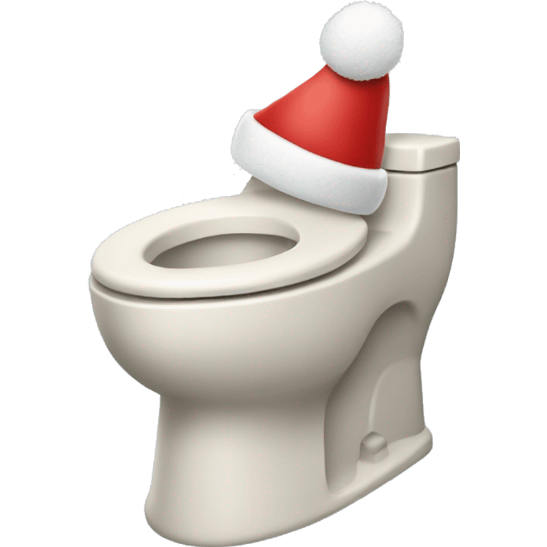 Skibidi toilet with Christmas hat emoji