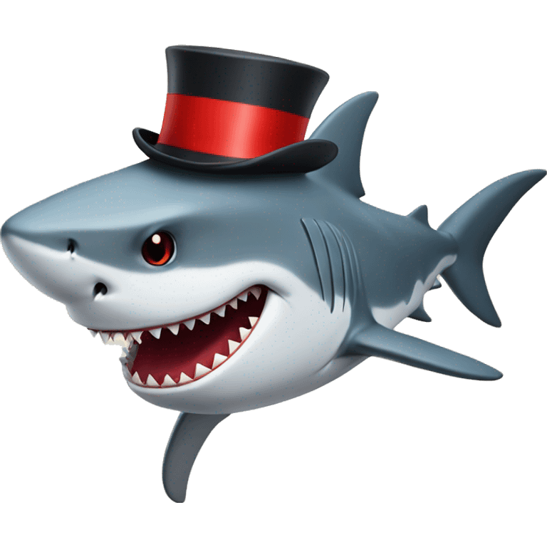 shark with red tophat emoji