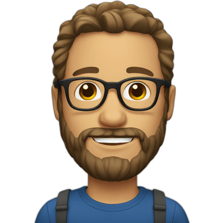 a guy in glasses with a beard emoji