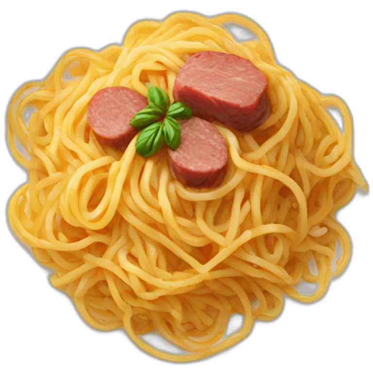 Big-spaghettis-with-meat emoji