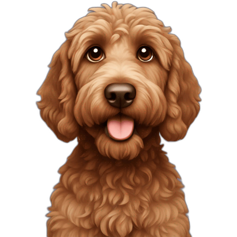 Brown Labradoodle emoji