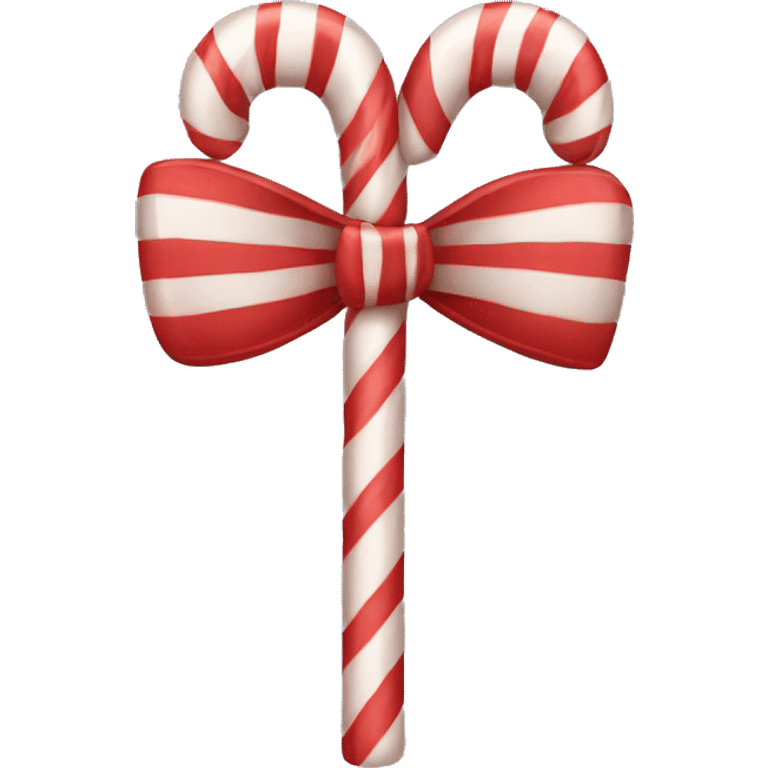 candy cane bow emoji