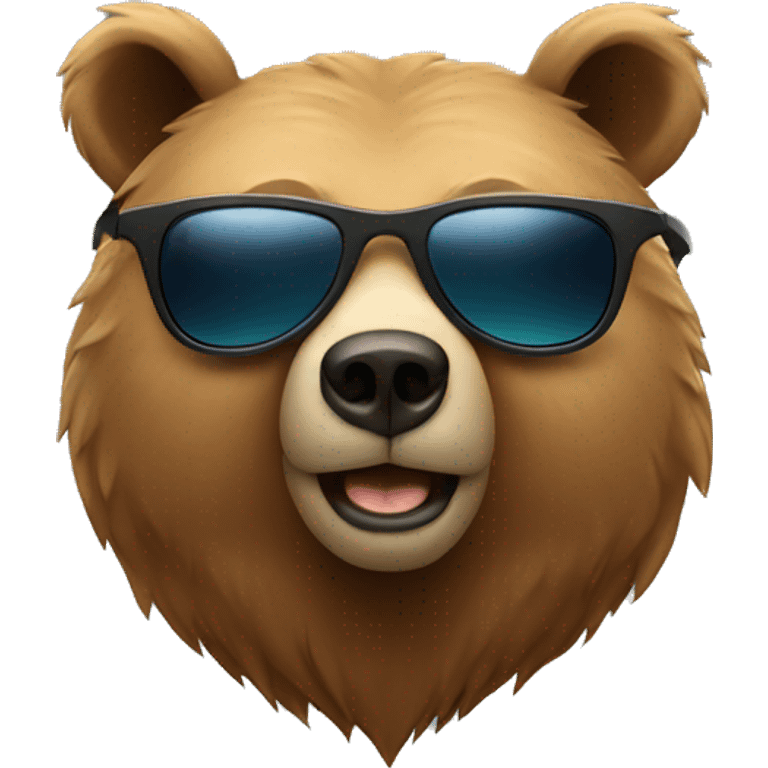 Bear in sunglasses emoji