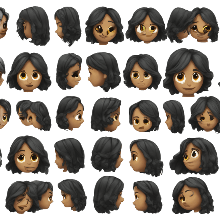 Long black haired girl emoji