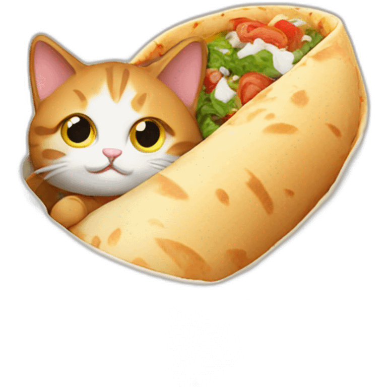 cat with burrito emoji