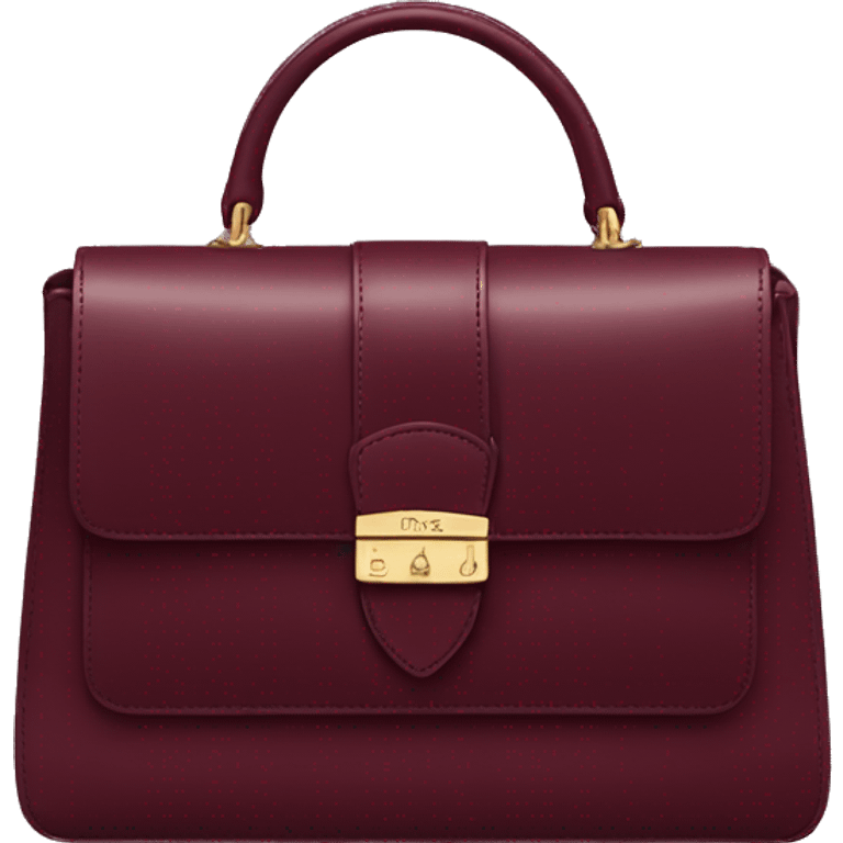 minimalistic burgundy purse prada  emoji