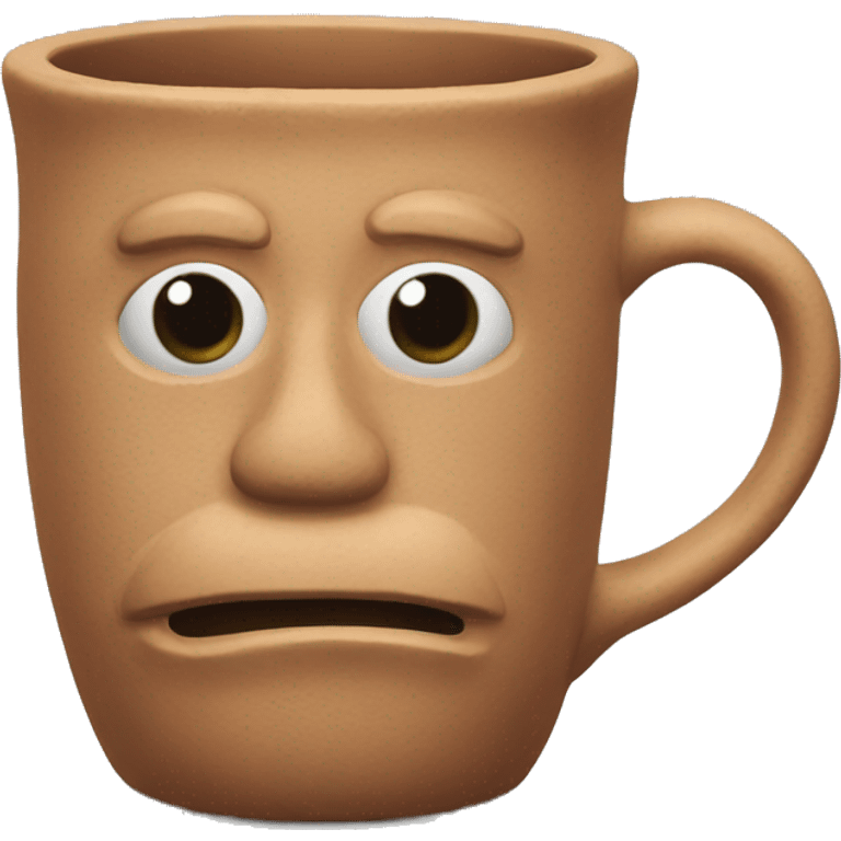 Realistic mexican clay mug isolated.  emoji