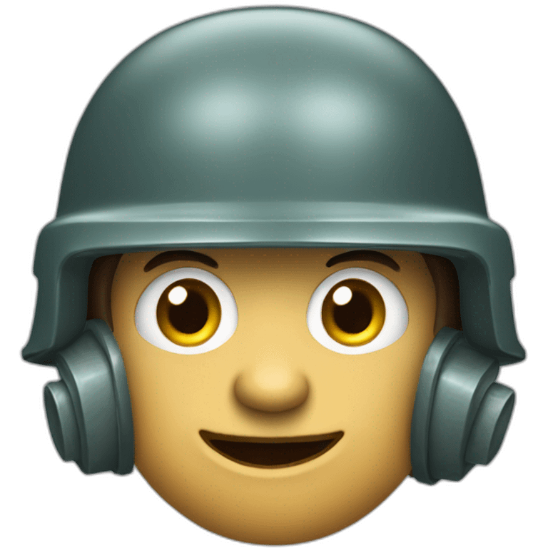 verrückter affe mit waffe und helm emoji