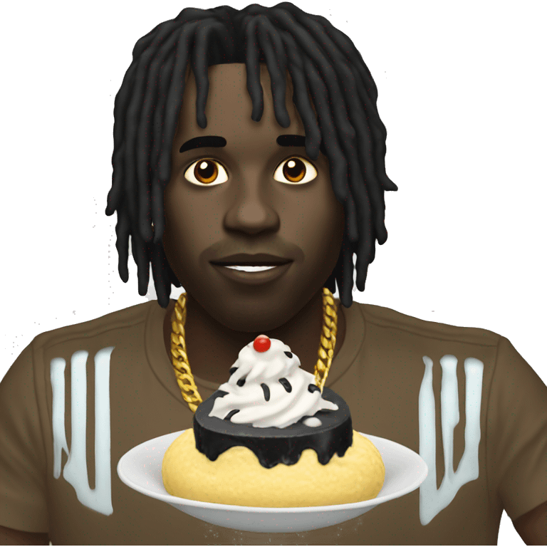 chief keef eating black ice cream  emoji