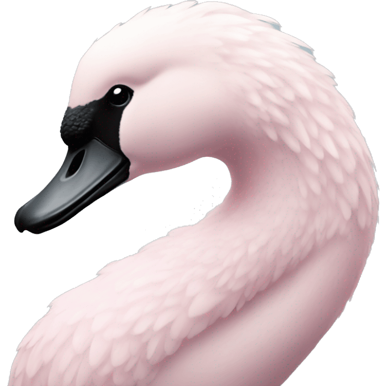 pastel pink swan emoji